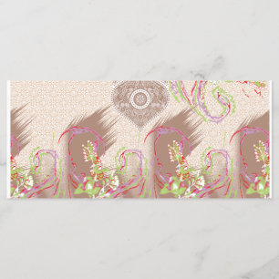 en design av en röd vas med blommor på den meny