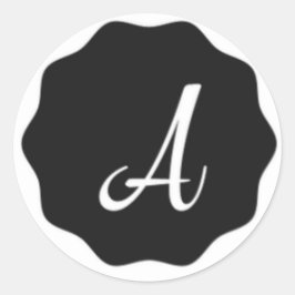 En designerlogotyp i brev A Runt Klistermärke