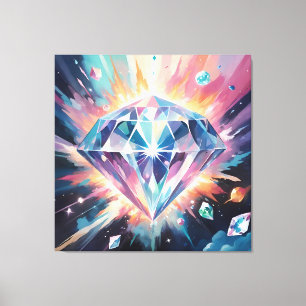 En diamant i rymden canvastryck