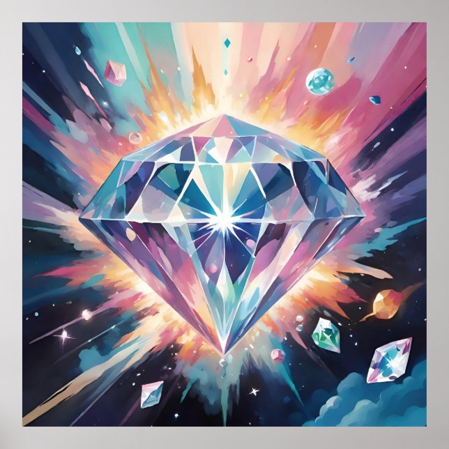 En diamant i rymden poster (Framsidan)