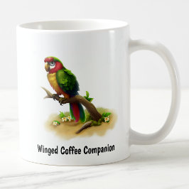 En digital målning av en akut militärmakaw kaffemugg