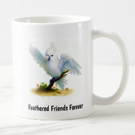 En digital målning av en Cute Moluccan Cockatoo Kaffemugg
