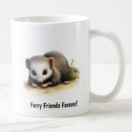 En digital målning av en nordamerikansk Opossum Kaffemugg