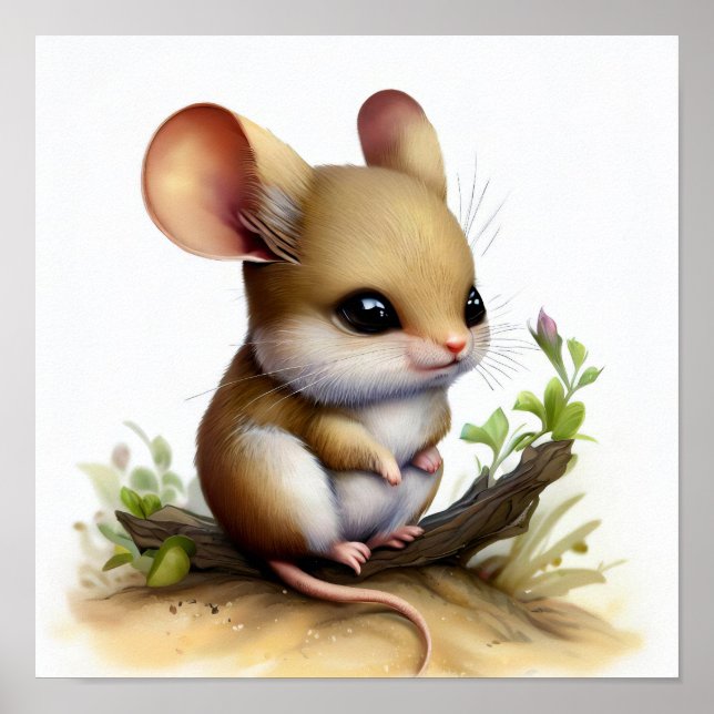 En digital målning av en söt jerboa poster (Framsidan)