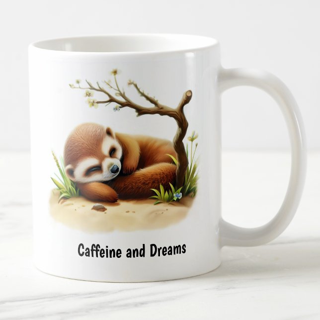 En digital målning av en söt surikat kaffemugg (Skapare uppladdad)