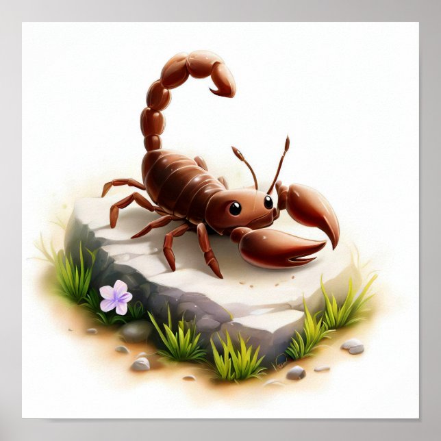 En digital målning av en YCute Scorpion Poster (Framsidan)