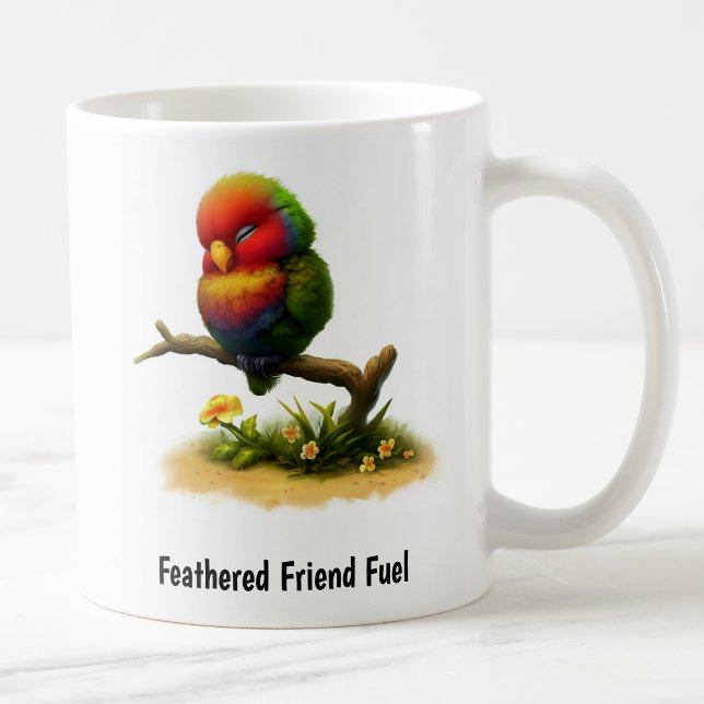 En digital målning av ett Montera Apo Lorikeet Kaffemugg (Skapare uppladdad)