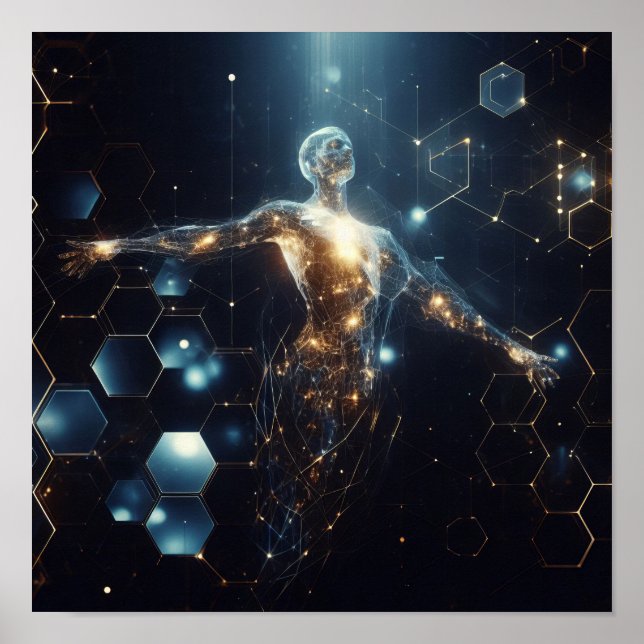 En digital omvandling av livsformen i virtuellt ut poster (Framsidan)