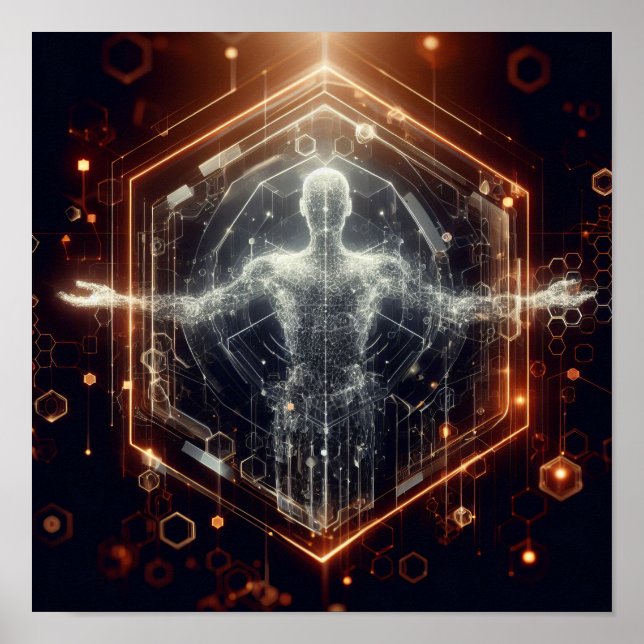 En digital omvandling av livsformen i virtuellt ut poster (Framsidan)