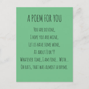 En Dikt åt dig Vykort