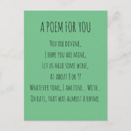 En Dikt åt dig Vykort