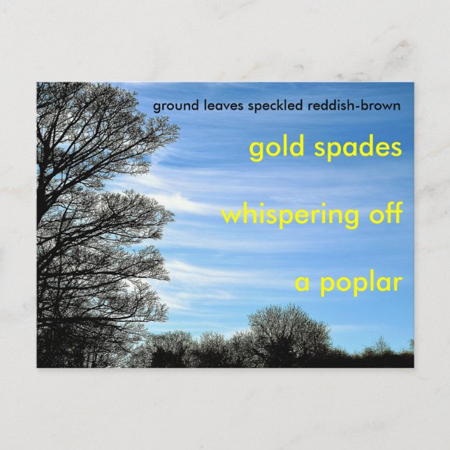 En dikt för hösten vykort (Framsida)