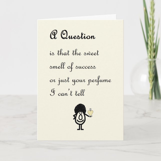 En Dikt på en lustig Grattis till henne Kort (Framsida)