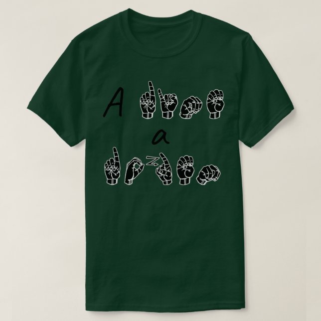 En DIME-teckenspråksdesign för DOZEN ASL T Shirt (Design framsida)