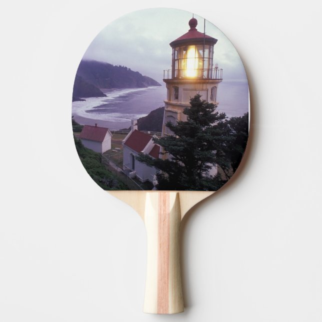 En dimmig dag på Oregon-kusten vid Heceta Pingisracket (Framsidan)