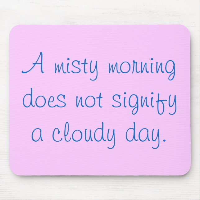 En dimmig morgon… musmatta (Framsidan)