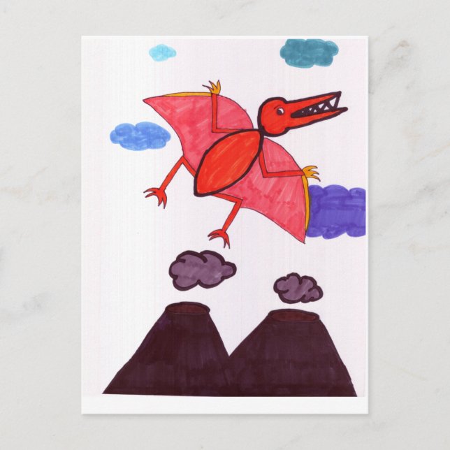 En dinosaur vykort (Framsida)