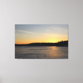 En djupfryst solnedgång canvastryck