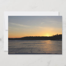 En djupfryst solnedgång