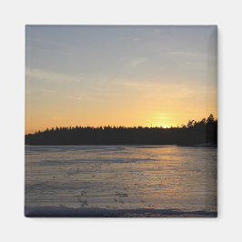 En djupfryst solnedgång magnet