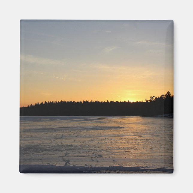 En djupfryst solnedgång magnet (Framsidan)