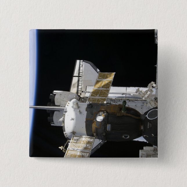 En dockad Soyuz rymdfarkost Knapp (Framsida)