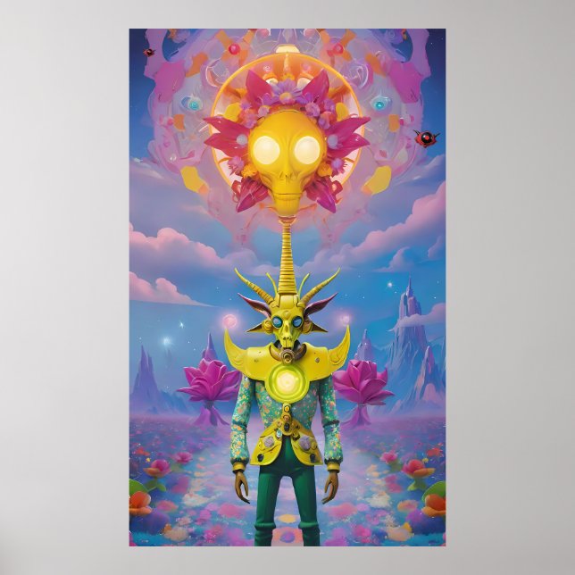 En död och tacksam baphomet poster (Framsidan)