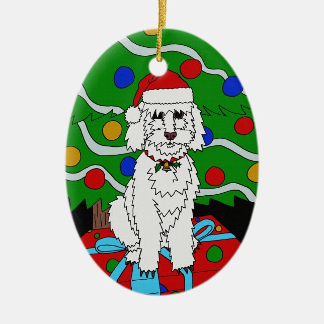 En Doggo julprydnad Julgransprydnad Keramik (Framsidan)