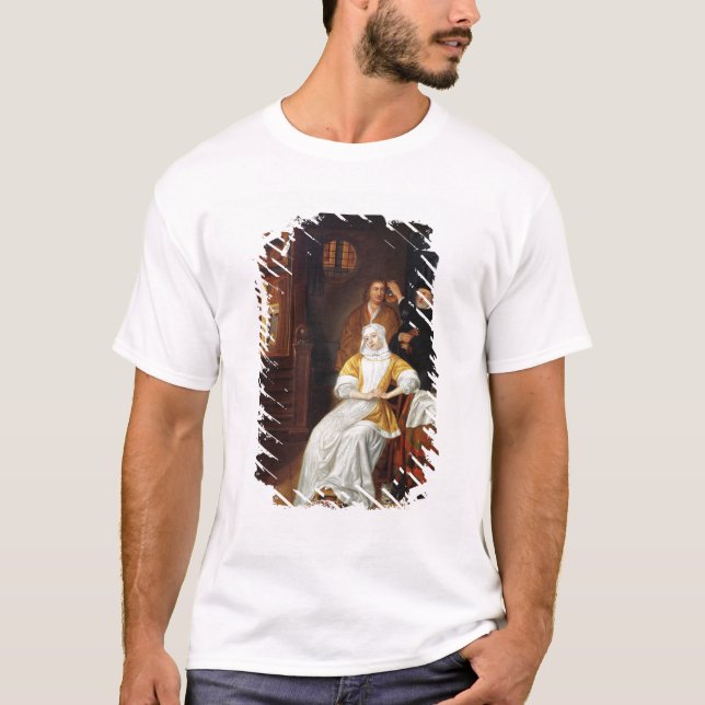 En doktor som besöker en ung dam i ett sovrum tee (Framsida)