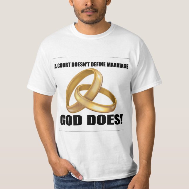 En domstol definierar inte giftermålguden gör tee shirt (Framsida)