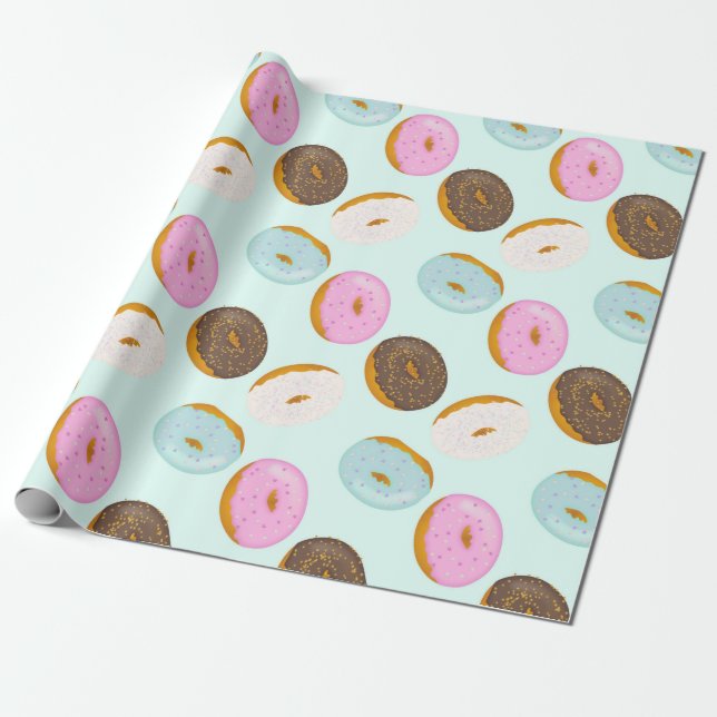 En Donut-seriedesign 6 Presentpapper (Utrullad)