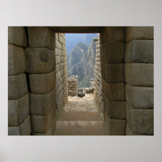 En dörr från Machu Picchu Poster