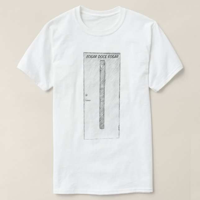 En dörr och ett hem, sött hem - skockfogar t-shirt (Design framsida)