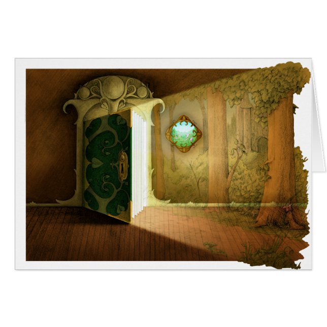 En dörr till. hälsningskort (Framsidan Horizontal)