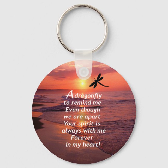 En Dragonfly för att påminna mig Nyckelring (Framsida)