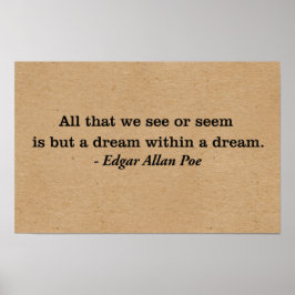 En Dream inom en Dream Poe-offert Poster