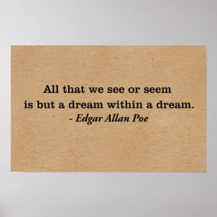 En Dream inom en Dream Poe-offert Poster
