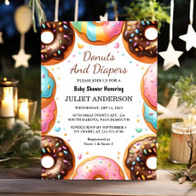 En Dreams Rosa Blue Donuts and Diaper Baby Shower