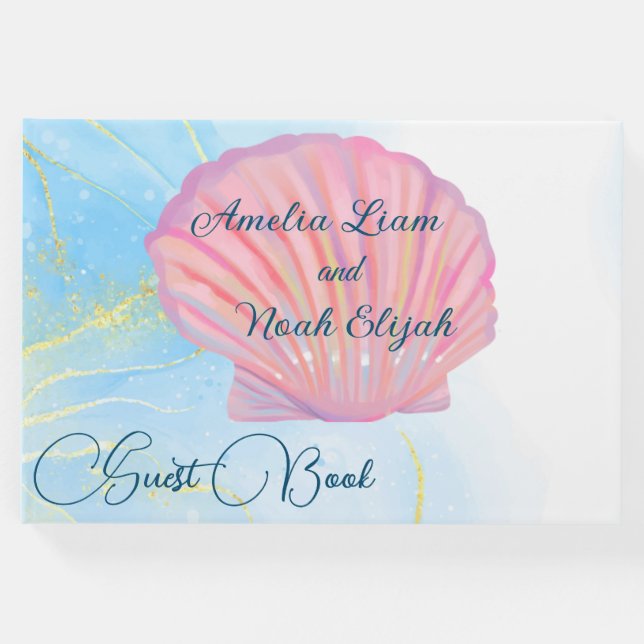 En Dreamy Beach Wedding Gästböcker (Framsida)