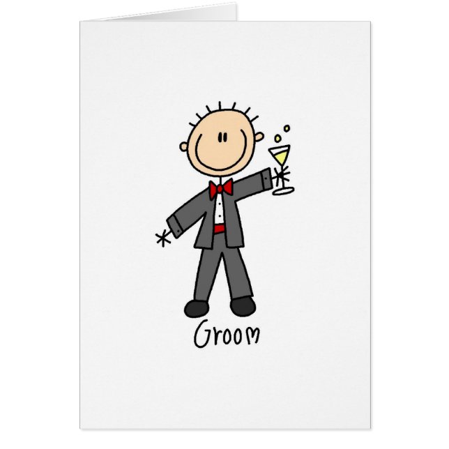 En drink för brudgumkortet hälsningskort (Framsidan)