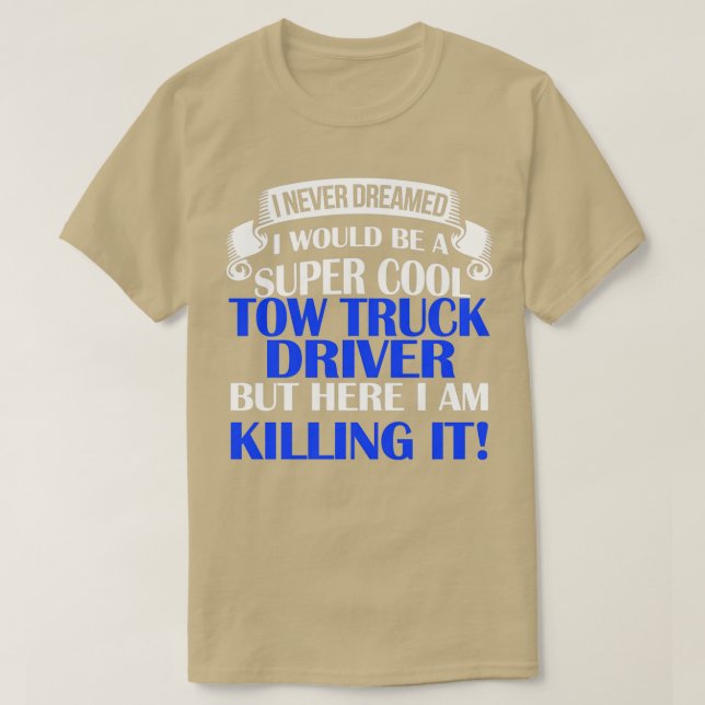 En drivrutin för Coola Tow Lastbil T Shirt (Design framsida)