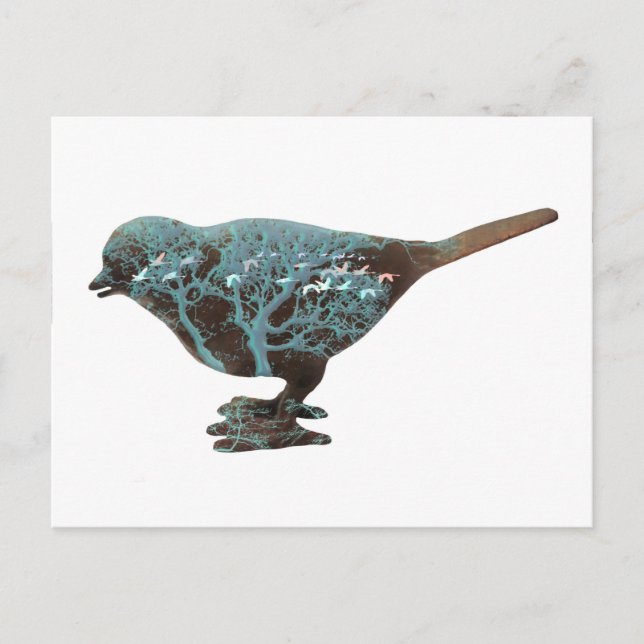 En drömbild av en gnista i blå nyans vykort (Framsida)