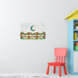 En drömlik akvarellillustration poster