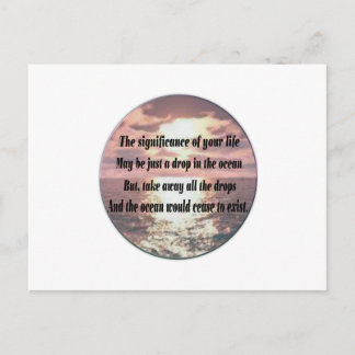 En droppe i havet vykort