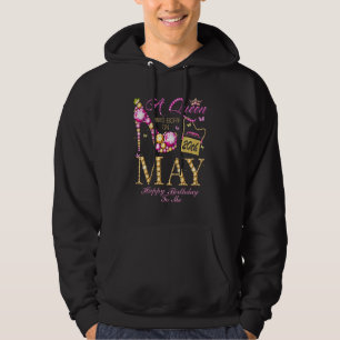 En drottning föddes den 20 maj Grattis på födelsed Hoodie