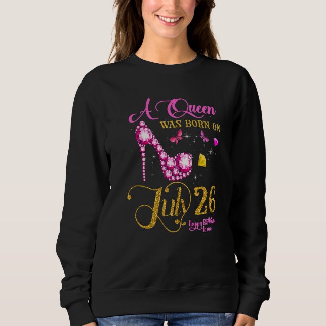 En drottning föddes den 26 juli 2011 t shirt (Framsida)