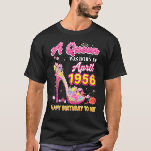 En drottning föddes i april 1956 Grattis på födels T Shirt