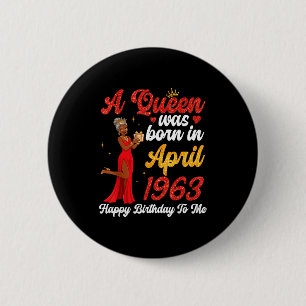 En drottning föddes i april 1963 grattis på födels knapp