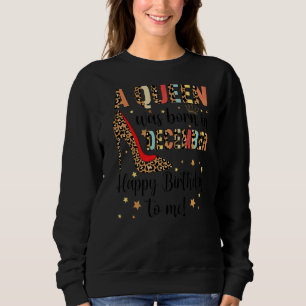 En drottning föddes i december Grattis på födelsed T Shirt