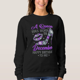 En drottning föddes i december Grattis på födelsed T Shirt